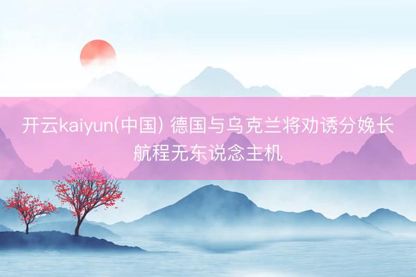 开云kaiyun(中国) 德国与乌克兰将劝诱分娩长航程无东说念主机